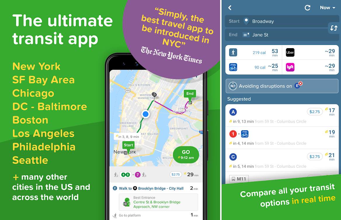 Citymapper app screenshot